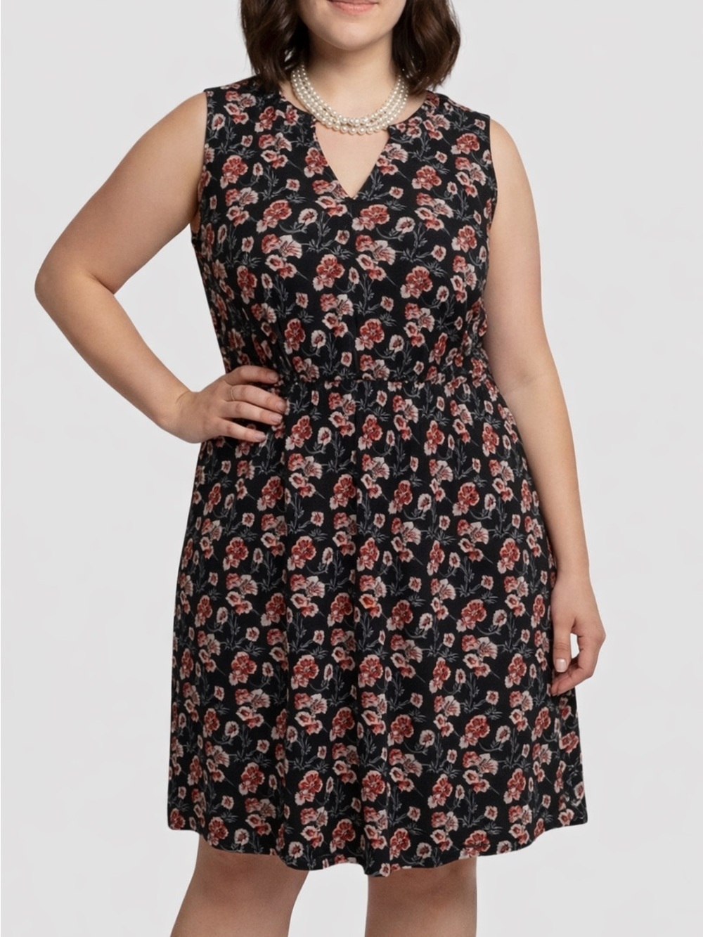 DENVER HAYES Floral Sleeveless Dress 2X